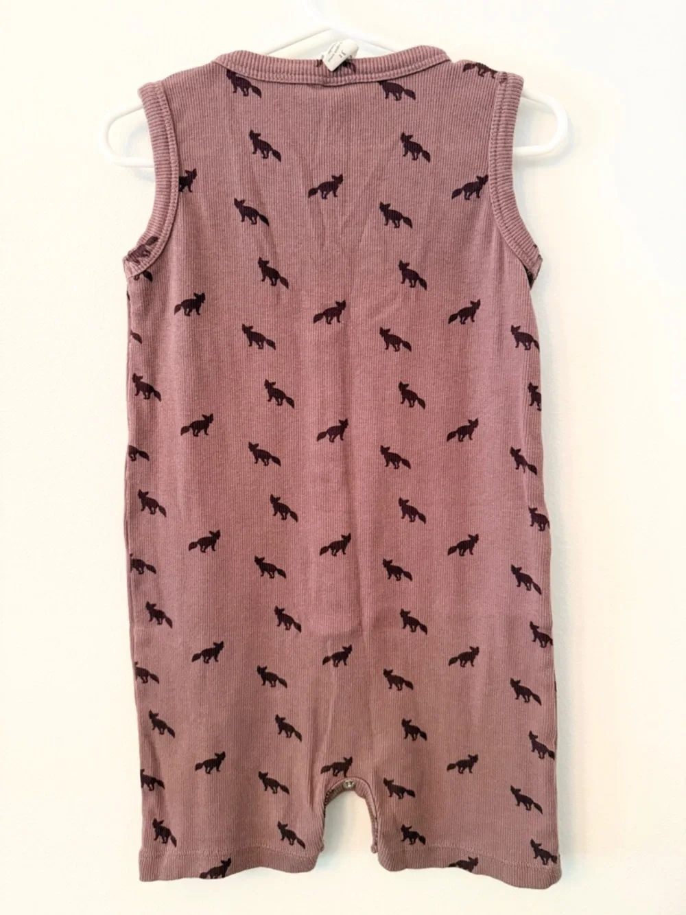 Kate Quinn‎ Fox Print Romper Organic Cotton 3T Sleeveless